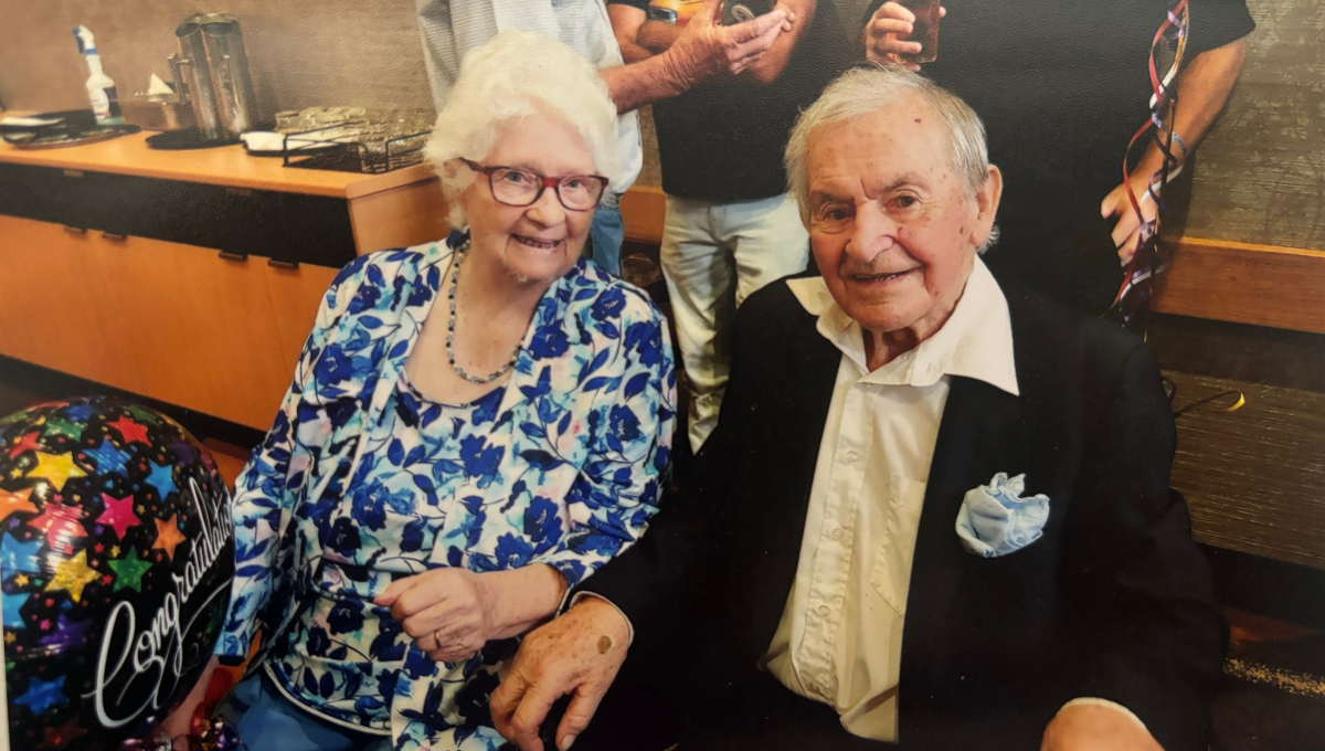 Photo of sweet old couple still in love