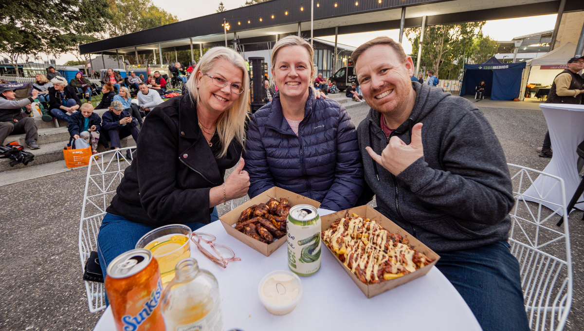 Attendees of the Caboolture Feasts and Beats enjoying food