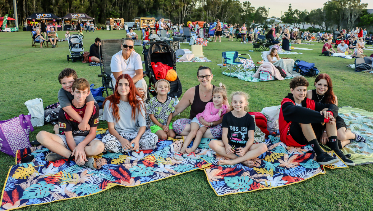 Attendees of the Family Movie Fun in the Park