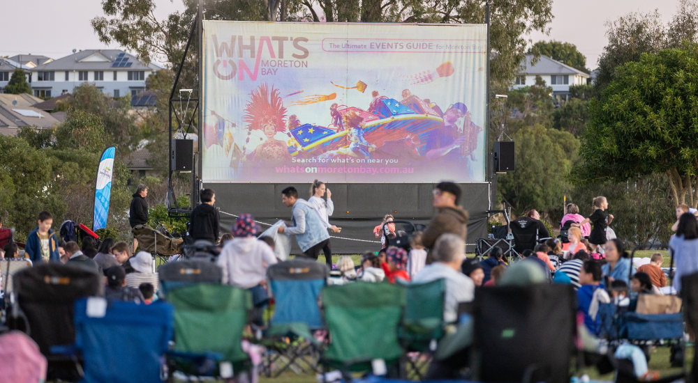 Attendees of the Family Movie Fun in the Park