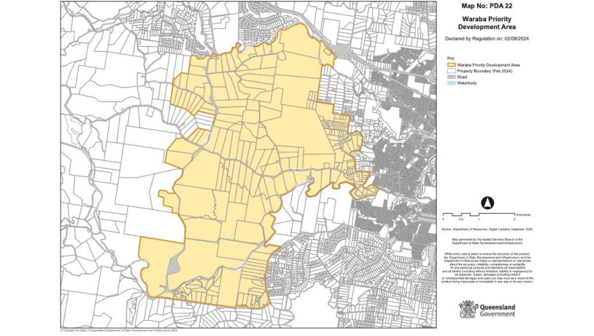 Wararba PDA Boundary Map